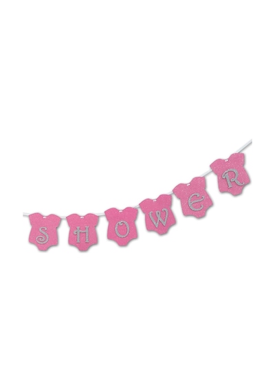 Baby Shower Simli Eva Uzar Yazı. 1.5 Mt - Pembe