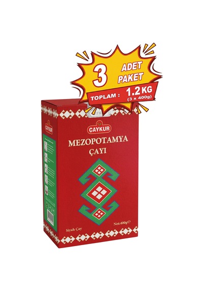 Mezopotamya Çayı 400 Gr. Karton Kutu Üçlü Paket