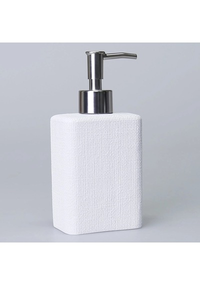 By Selim Linen Beyaz 5 Parça Polyester Banyo Seti Beyaz