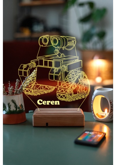 Wall-e 16 Renk Kumandalı 3d Gece Lambası