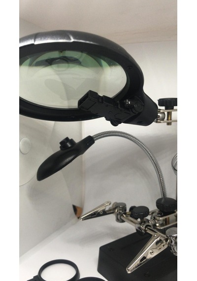 Büyüteçli 3. El Kart Tutuculu Havya Standı Zd 126-3 (Mg 16129C)