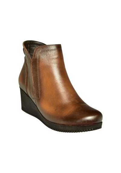 Fox Shoes V999100803 Taba Hakiki Deri Dolgu Tabanlı Kadın Bot Taba-hakiki Deri