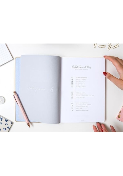 17x24 Keten Noktalı Bullet Journal Defter Denizatı