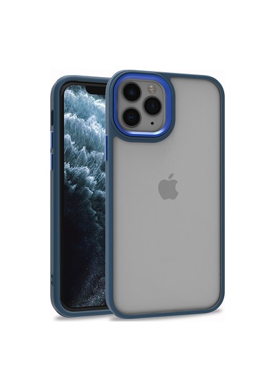 Ardemix Apple iPhone 11 Pro Max Uyumlu Flora Kılıf-mavi Mavi