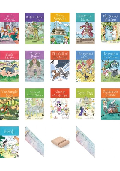8-13 Yaş İngilizce Çocuk Klasikleri Hikaye Seti 16lı/english Stories For Children + Telefon Tutucu