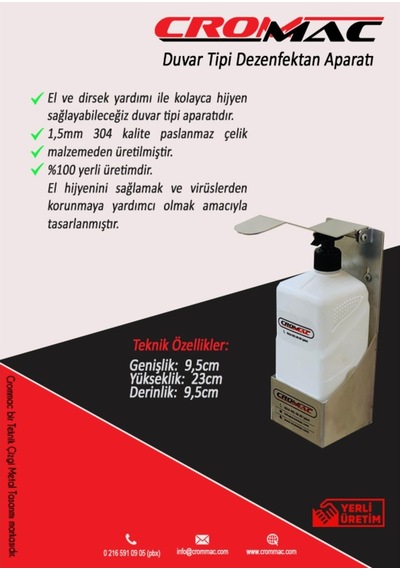 Duvar Tipi Dezenfektan Aparatı