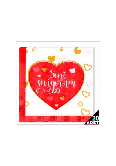 Seni Seviyorum Peçete - 20 Adet