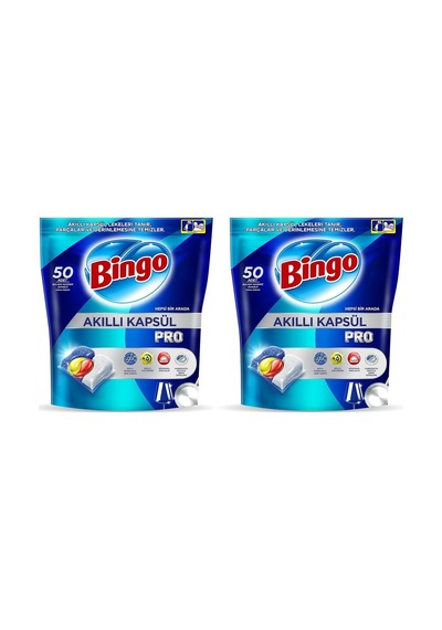 Akıllı Kapsül Pro Bulaşık Makinesi Deterjanı Tableti 50'li 2 Paketi