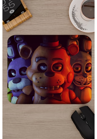 Five Nights At Freddy's Dikişli Kauçuk Oyuncu Mousepad V5 - 22x18 Gaming Mouse Pad
