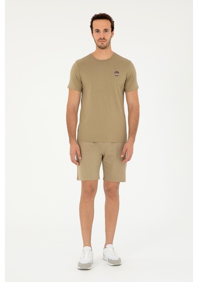 U.S. Polo Assn. Erkek Regular Fit Bisiklet Yaka Haki Tişört 50294329-VR027 U.S. Polo Assn. Erkek Regular Fit Bisiklet Yaka Haki Tişört 50294329-VR027