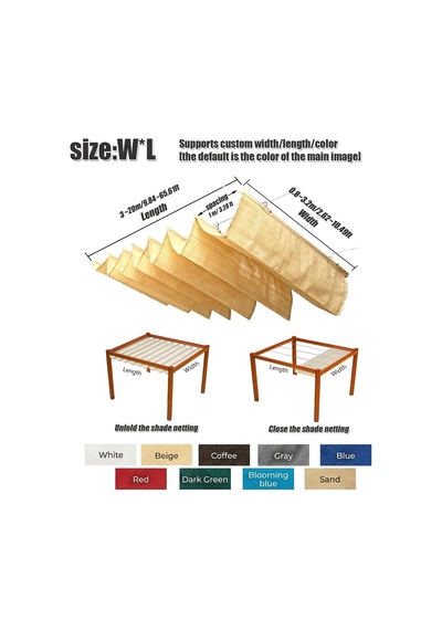 Tr Teleskopik U Şekilli Güneşlik, Geri Çekilebilir Pergola Tente, Uv Dayanıklı Hdpe Örgü Branda, Bahçe, Kafe Ve Diğer Tr Teleskopik U Şekilli Güneşlik, Geri Çekilebilir Pergola Tente, Uv Dayanıklı Hdpe Örgü Branda, Bahçe, Kafe Ve Diğer