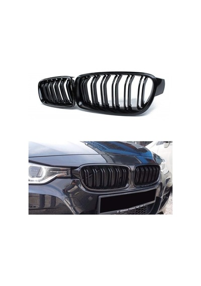 BMW F30 LCİ ÇİFT ÇITALI PANJUR PİANO SİYAH 1303198