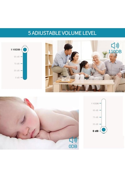 Uzaktan Kumandalı Led Işıklı Kablosuz Kapı Zili, Yüksek Sesli Uzun Mesafeli H10-dc