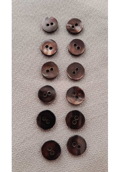 Doğal Hakiki İnci Midye Kabugu Düğme 10 Mm 12 Adet