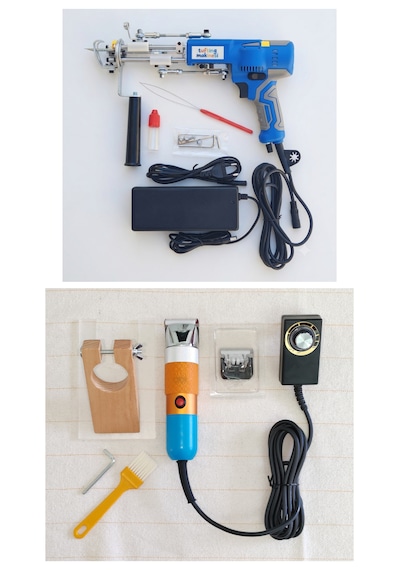 Ak-v Tufting Makinesi Mini Set Mavi Ak-v - Turuncu-mavi Tıraş Makinesi