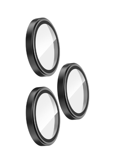 Apple Uyumlu iPhone 16 Pro / 16 Pro Max Alüminyum Seri Kamera Lens Koruyucu Siyah Siyah