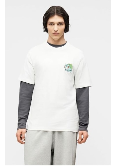 Only & Sons Erkek Pokemon Bulbasaur Figürlü Beyaz T-shirt - 22037659 Beyaz
