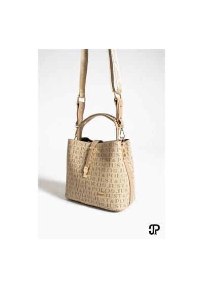 Just Polo Kadın Orta Boy Su Geçirmez Günlük Şık El Ve Omuz Çantası Ebat 23 X 18 Cm Shoulder Bag Bej 71400216