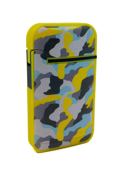 Zengaz Cool Tasarım Jet Alev Çakmak - Yellow Camouflage Sarı