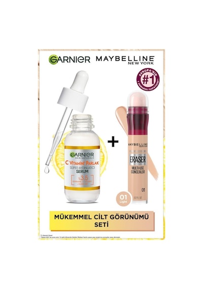 Instant Eraser Kapatıcı - 01 Light & C Vitamini Parlak Süper Aydınlatıcı Serum 30 Ml pktkptcvtmnsrm-8998
