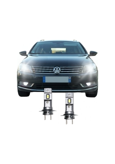 Vw Passat B7 Led Uzun Far Ampulü Mini Led 2'li Set H7