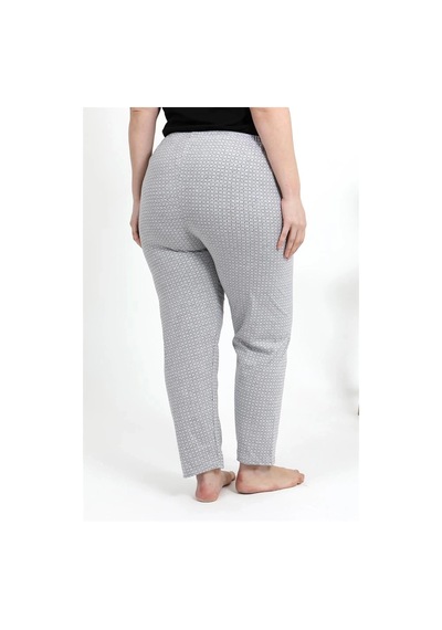 Mtm My The Mall Kadın Pamuklu Büyük Beden Alt Pijama Gri Gri