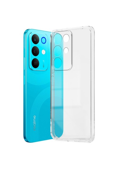Kvy Realme 15x Kamera Korumalı Süper Silikon Kılıf Şeffaf