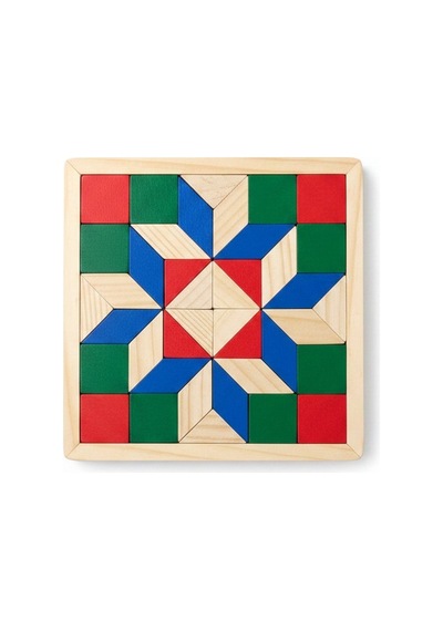 Ahşap Mozaik Tangram - 42 Parça Geometrik Yapboz Oyunu