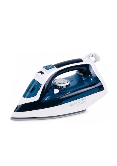 Koyu Mavi - Beyaz Buharlı Ütü Seramik Taban - 360 Hareketli Kablo - Buhar Ayarlama 2100w Steamplus-