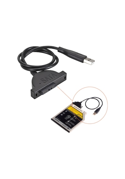 Usb 2.0 To 7+6 13Pin Slimline Sata Laptop Cd/Dvd Rom Optical Driv