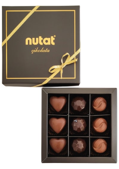 Nutat - Hediyelik Spesiyal Çikolata Sütlü Ve Bitter Çikolata, Özel Gün Hediyesi 96 Gr.