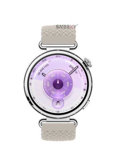Sneezy Huawei Watch Gt6 41mm İle Uyumlu Metal Klips Solo Fiberlink Kumaş Örgü Kordon