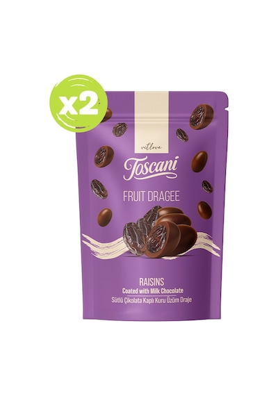 Sütlü Çikolata Kaplı Kuru Üzüm Draje 2 X 60gr
