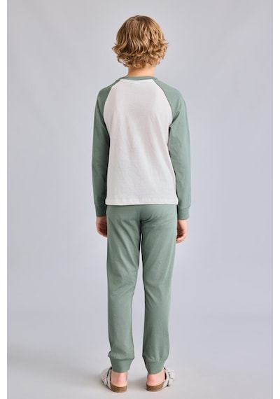 Defacto %100 Pamuk Bisiklet Yaka Reglan Uzun Kollu Üst Lastik Paça Alt 2li Pijama Takımı Erkek Çocuk I1443a826aukh458 Haki-kh458 Defacto %100 Pamuk Bisiklet Yaka Reglan Uzun Kollu Üst Lastik Paça Alt 2li Pijama Takımı Erkek Çocuk I1443a826aukh458 Haki-kh458