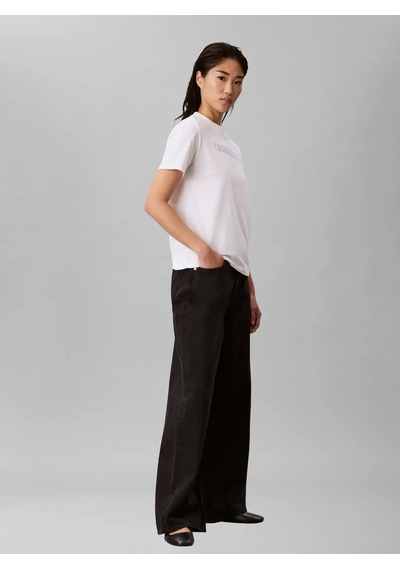 Calvin Klein Ss Classıc Varsıty L, Yaf Beyaz Kadın T-shirt