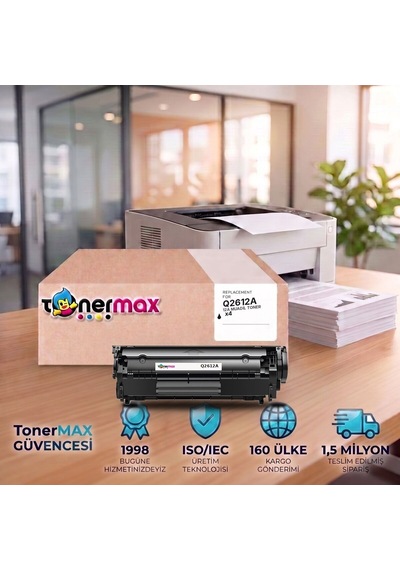 Hp Q2612a Muadil Toner 4'lü Paket / 1010 / 1012 / 1015 / 1018 / 1020 / 1022 / 3015 / 3020 / 3030 / 3050 / 3052 / 3055 / Mfp / M1319