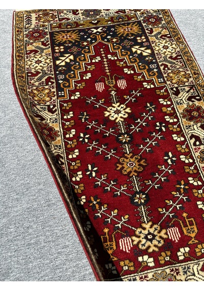 El Dokuma Sıfır Yahyalı Halısı Seccade 84x146 Kök Boya Namazlık