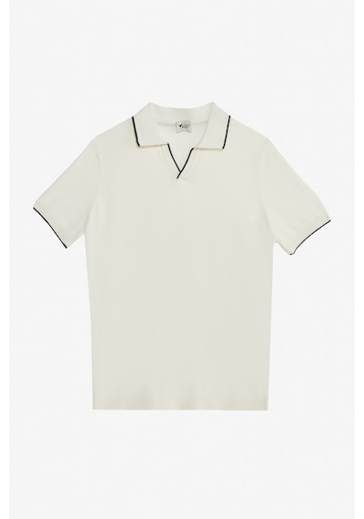 AC&Co / Altınyıldız Classics Erkek Ekru %100 Pamuk Standart Fit Normal Kesim Polo Yaka Triko Tişört Ekru