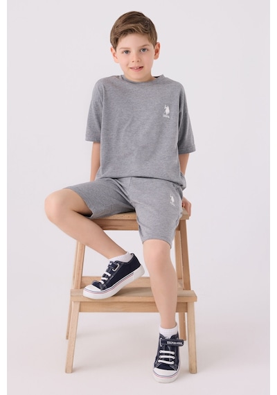 U.S. Polo Assn. Erkek Çocuk Gri Melanj Bermuda Takımı 5274-43647 Gri Melanj U.S. Polo Assn. Erkek Çocuk Gri Melanj Bermuda Takımı 5274-43647 Gri Melanj
