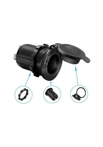 Oto Çakmak Fiş Çakmaklık Dişi Pano Tip 30Mm Şase Monteli