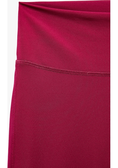 Koton Yüksek Bel Slim Fit Dikiş Detaylı Spor İspanyol Paça Tayt Fuşya 7wak40230nk