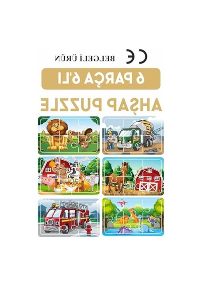 6 Parça Puzzle Seti, 6 Adet Farklı Şekilde Eğlenceli Oyun Deneyimi