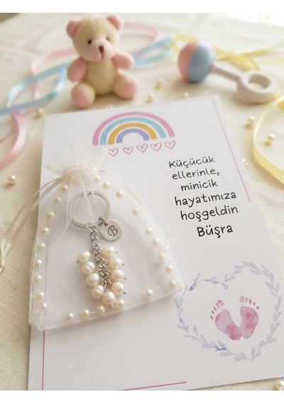 50 Adet Hazır Kişiye Özel Bebek Hediyelik Kartı, Hoşgeldin Bebek Hatıra Kartı
