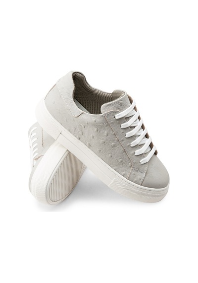Deery Hakiki Nubuk Gri Puatiyeli Sneaker Kadın Ayakkabı - Z1681Zgrıc02 Gri