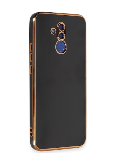Huawei Mate 20 Lite Kılıf Volet Silikon - Siyah Düz Renkli