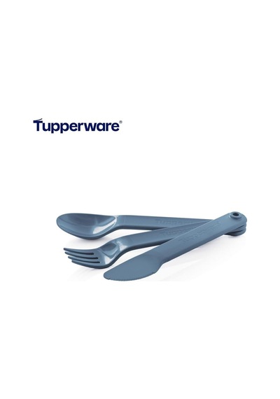 Tupperware Kaşık Bıçak Çatal Mavi Servis Seti Diğer