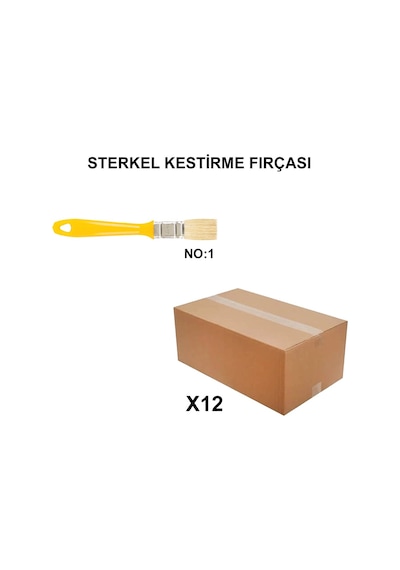 12 Adet Kestirme Fırçası, No 1 Kalite Seti