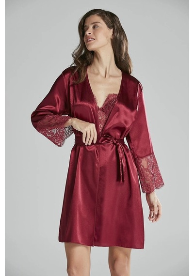 Pierre Cardin 6015 Kadın Dantelli Saten 6'lı Set-bordo Bordo