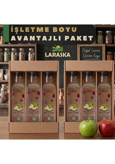 Organik Elma Suyu Konsanteresi 330g X 6 İşletme Boyu Avantajlı Paket