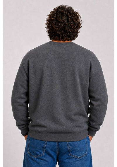 Starbattal Erkek Büyük Beden Sıfır Yaka 3ip Sweat Black 24202 Antrasit Melanj-2850 Starbattal Erkek Büyük Beden Sıfır Yaka 3ip Sweat Black 24202 Antrasit Melanj-2850